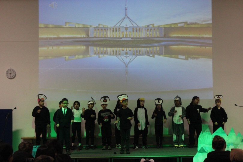 Year 2's Eddie and the Penguins production 