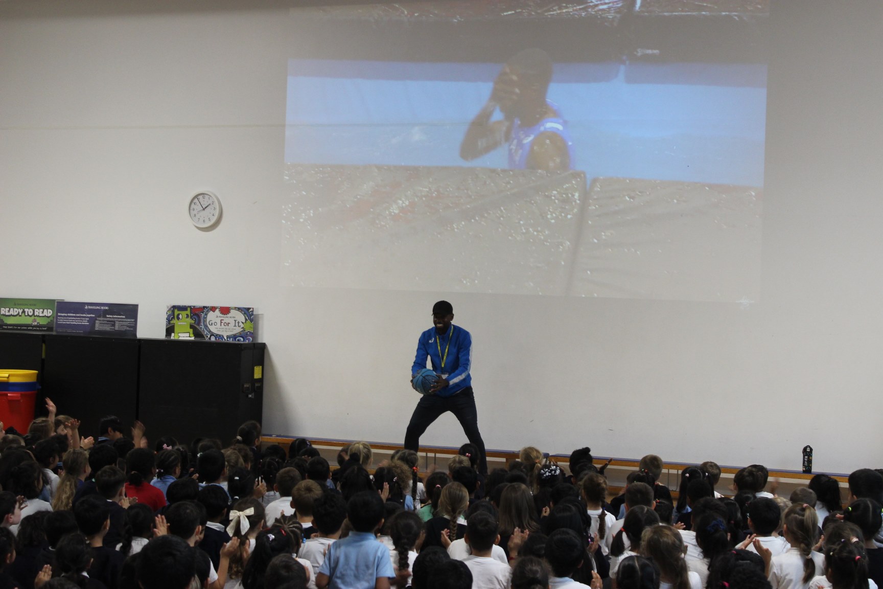 Fred Afrifa talking in assembly about his life