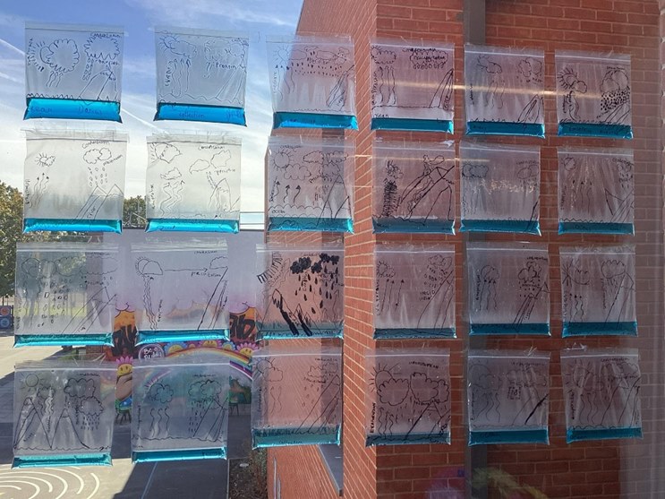 Year 4 Science work on rainfall