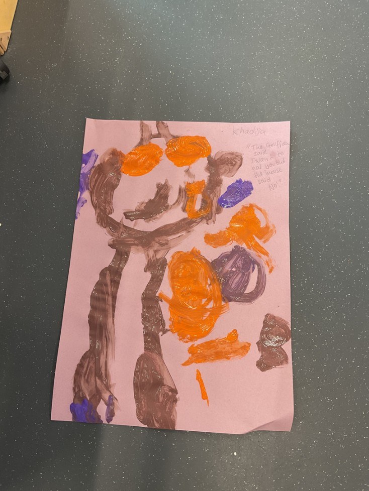 Nursery art work of the Gruffalo