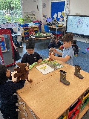Nursery roll playing the Gruffalo story