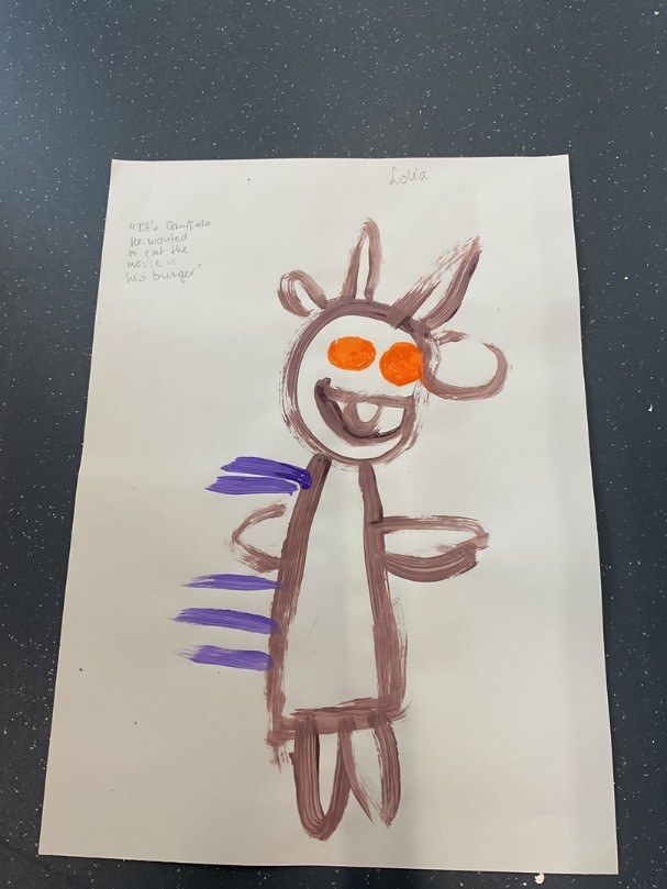 Nursery art work of the Gruffalo