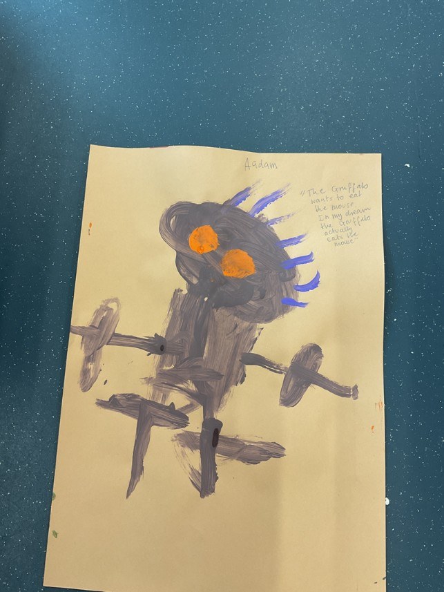 Nursery art work of the Gruffalo
