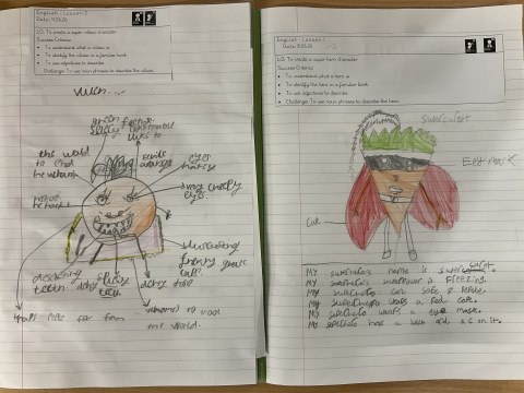 Year 1 writing sample