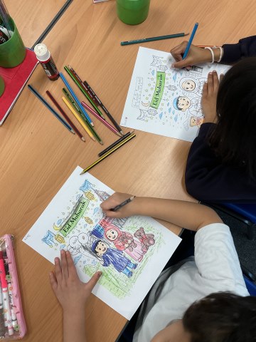 Year 2 colouring on Eid
