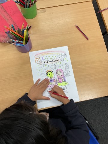Year 2 colouring on Eid