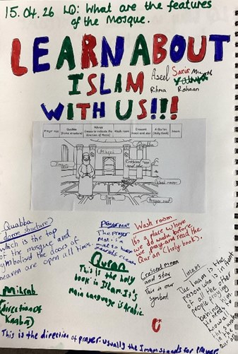 Year 4 work on learning about Islam