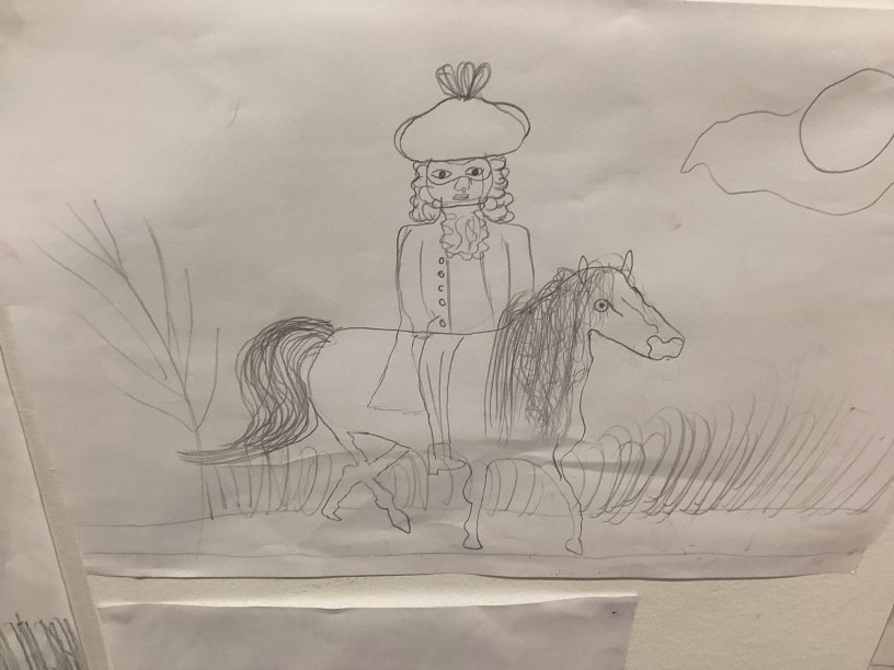 A piece of Year 5 artwork of the highwayman