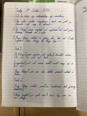 Some Year 6 English work