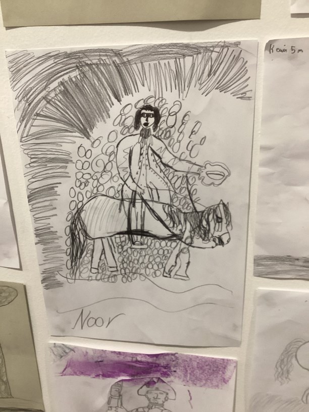 A piece of Year 5 artwork of the highwayman