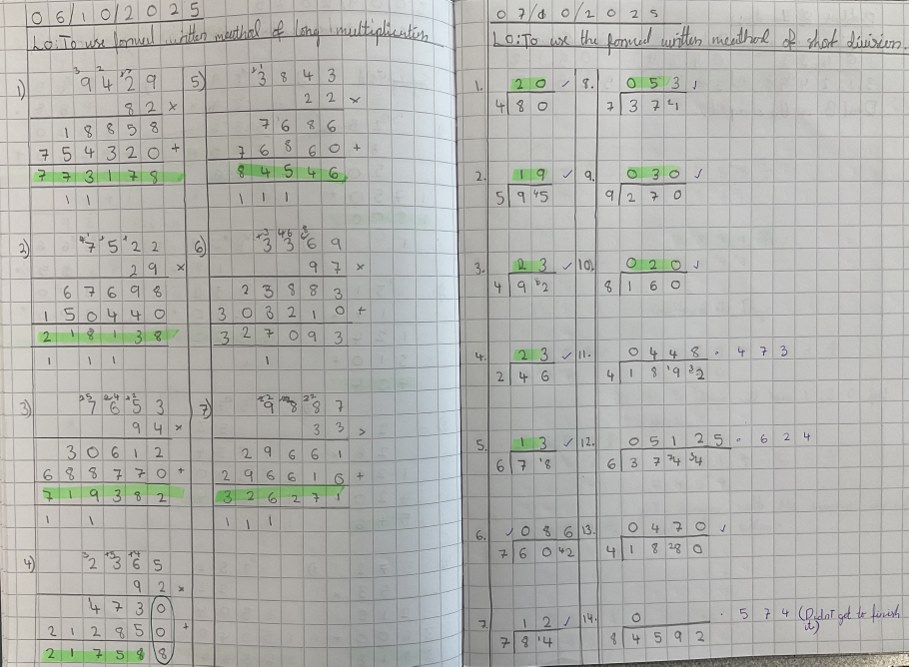 Some Year 6 maths work