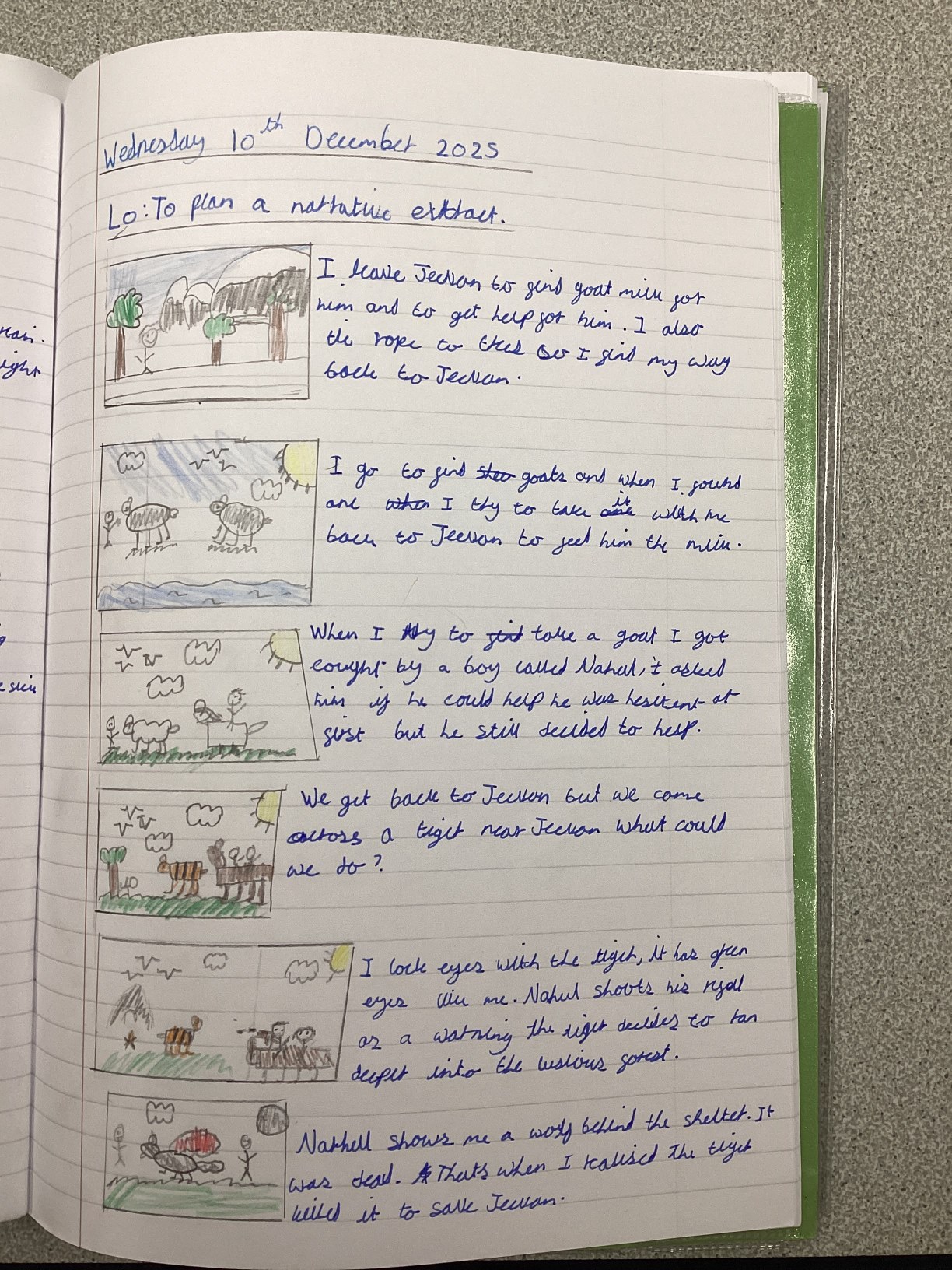 Year 6 writing work