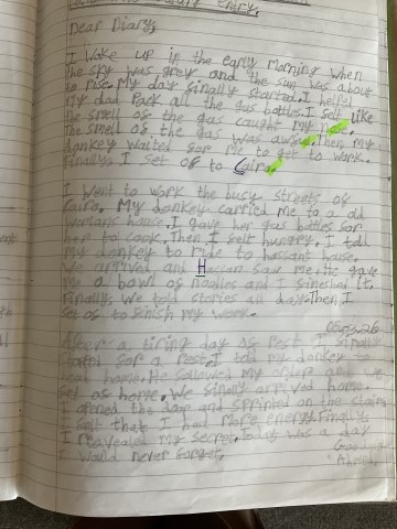 Year 3's imaginative diary entries