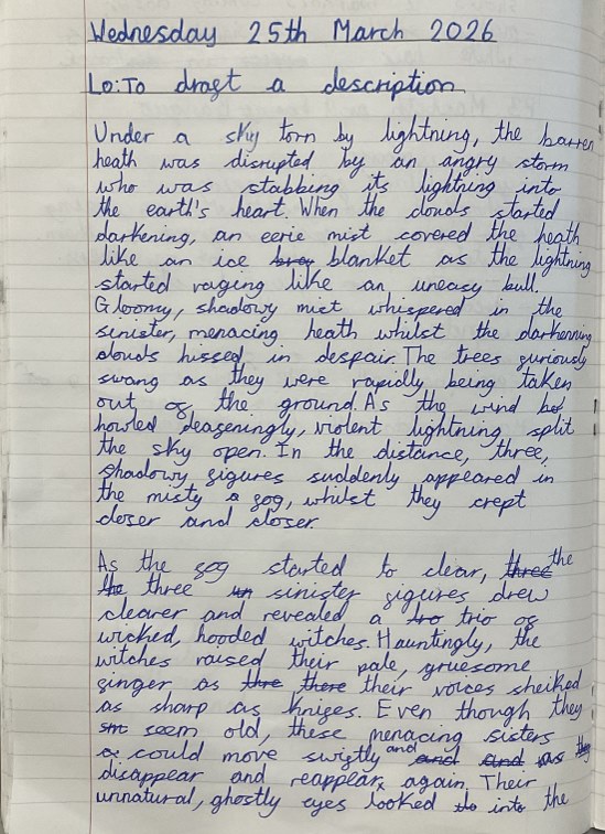 Year 6 description writing