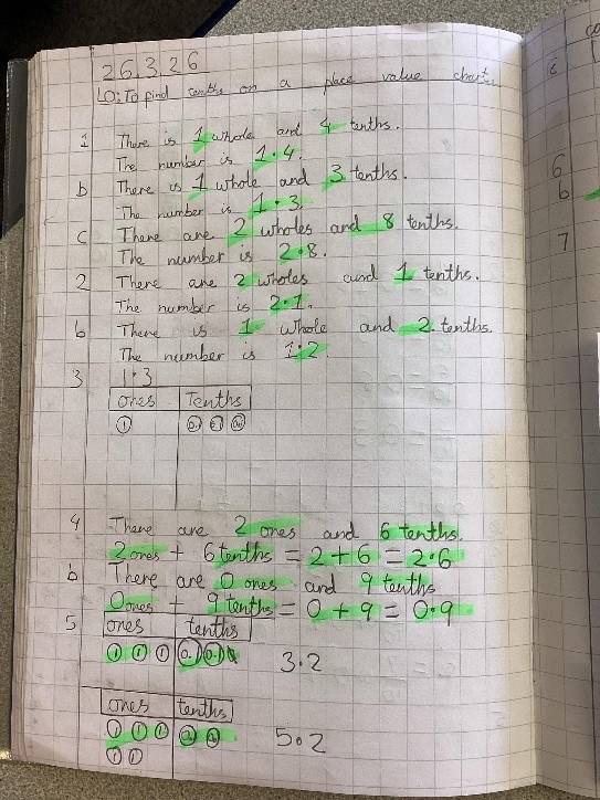 Year 4 maths work