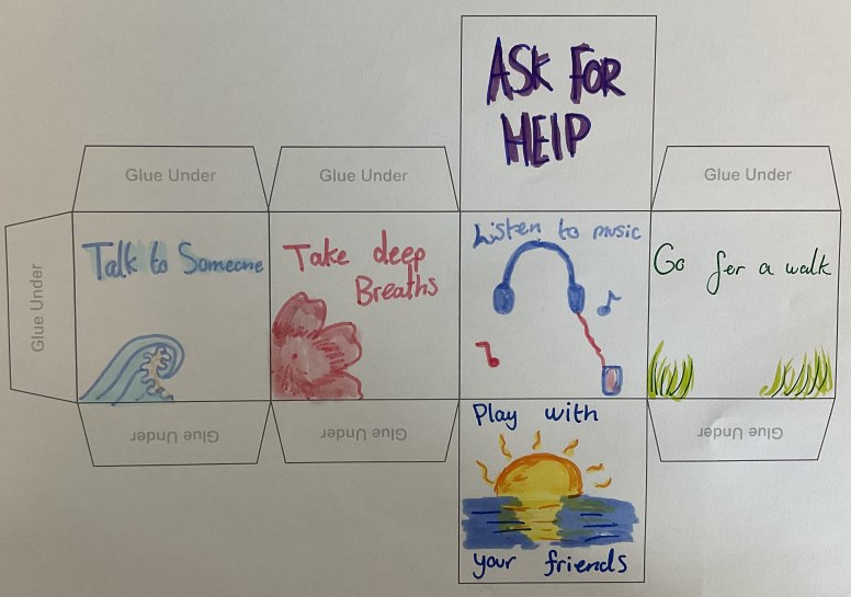 Example of a Year 6 well being cube
