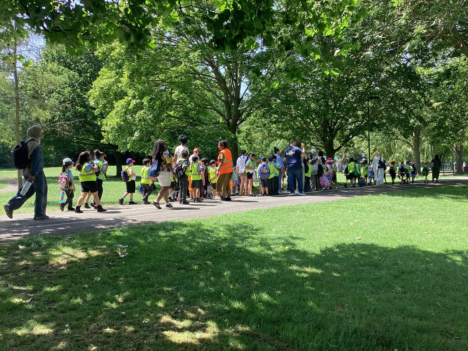 Year 2 walking to the concert