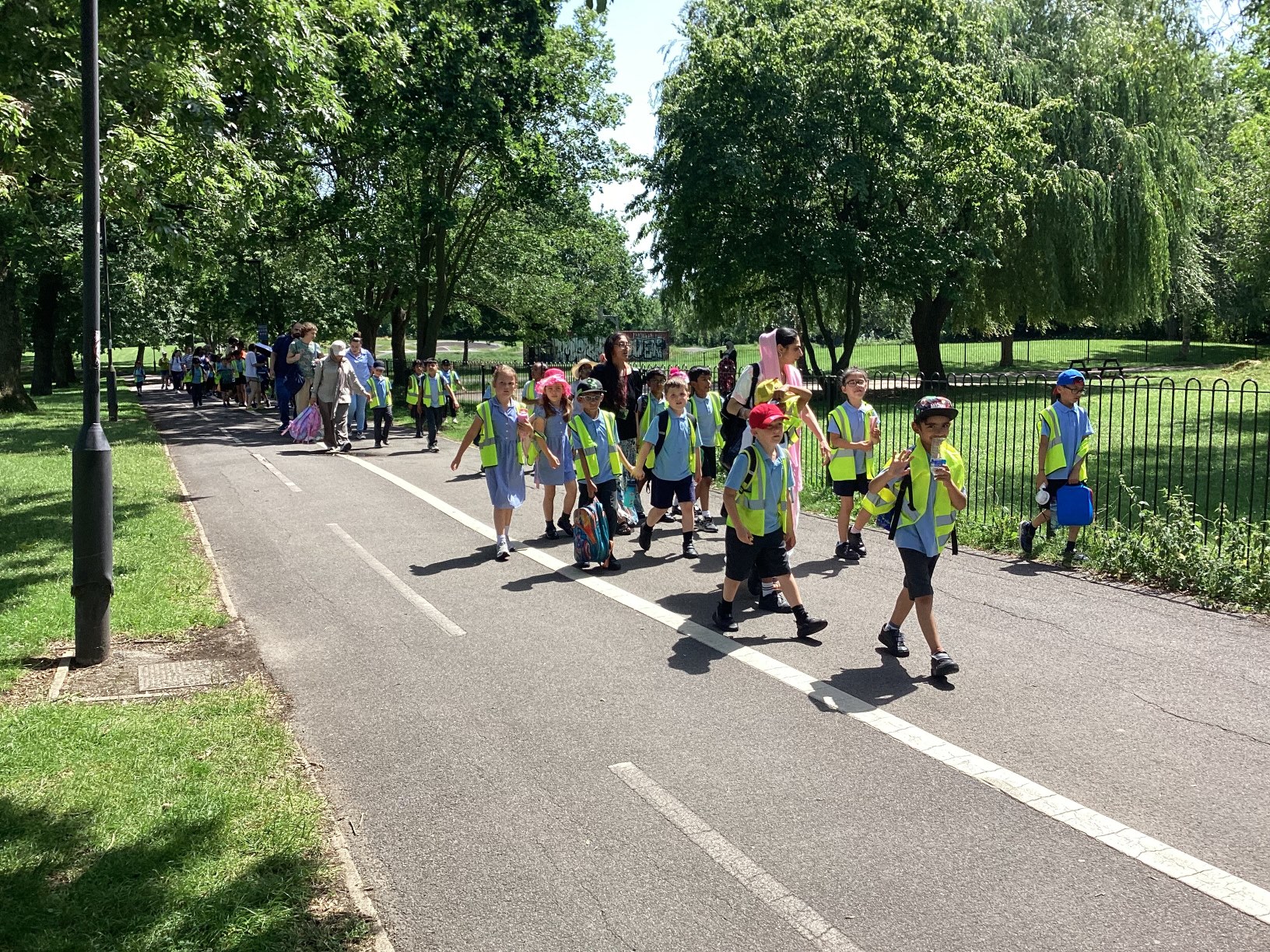 Year 2 walking to the concert
